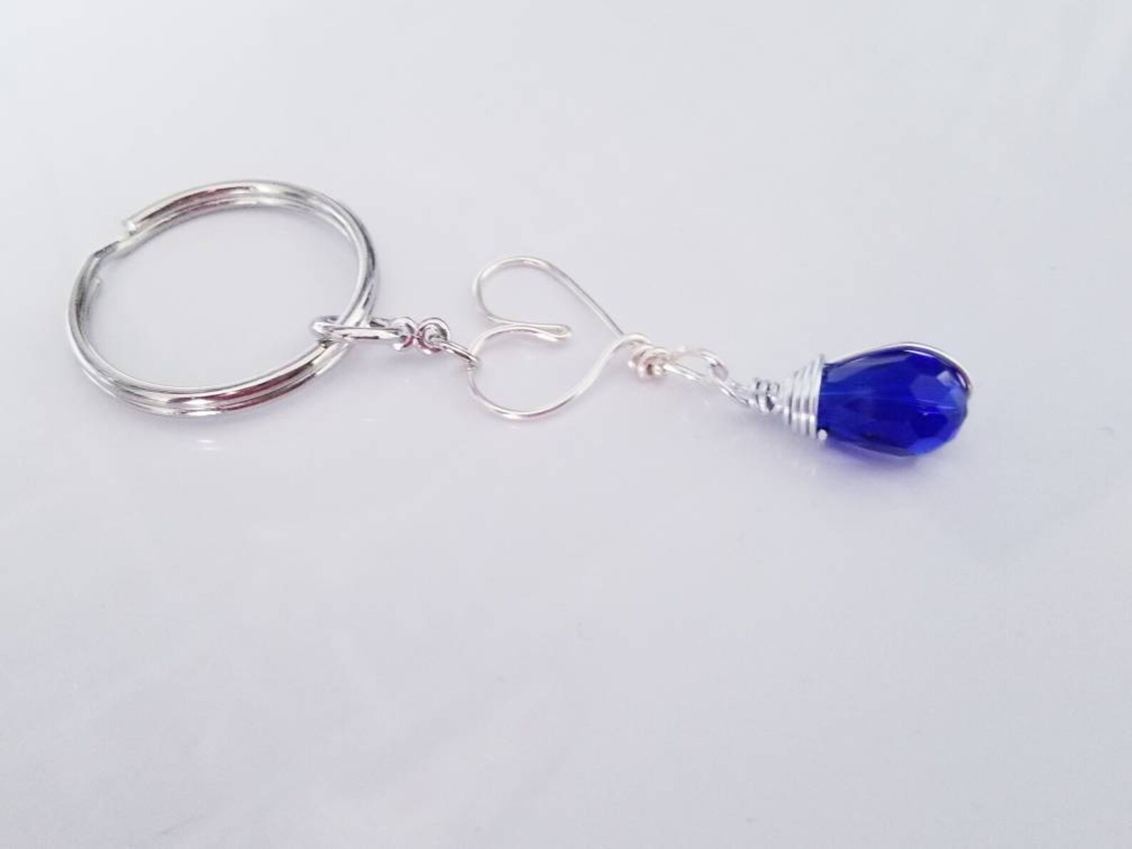 Heart Keychain Crystal Heart Keychain Keychain for Women Etsy