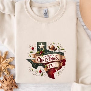 Weihnachten im Westen von Texas, Frohe Weihnachten Texas, Frohe Weihnachten ihr alle, Geschenk für Texas-Liebhaber, Weihnachten im Süden, Texas-Shirt, Western-Weihnachten