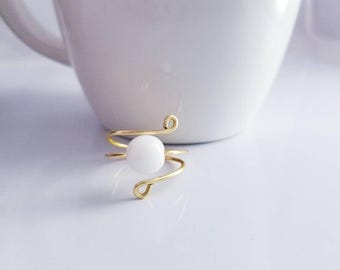 Dainty Ring, Minimalist Ring, Stacking Ring, Gold Ring, Sterling Silver Ring, Snake Ring, Spiral Ring, Adjustable Ring stacking ring
