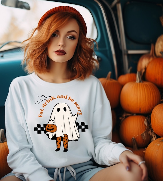 Halloween Sweatshirt Halloween Crewneck Pumpkin Sweatshirt - Etsy Israel