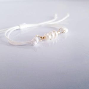 Freshwater Pearl Bracelet, Dainty Bracelet, Bracelet Minimaliste, Waterproof Bracelet, Hers gift, Mom bracelet, Matching bracelets,For-women
