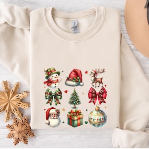 Retro Weihnachtsmann Sweatshirt, Vintage Weihnachtsmann Sweatshirt, Retro Weihnachtsmann, Urlaubskleidung Damen, Weihnachtspullover für
