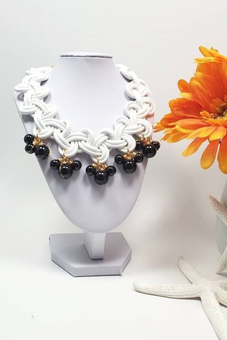 Handmade Necklace Pearl Necklace Mother Days Statement Necklace Women Gifts White Necklace Choker Necklace Multi-strand necklace