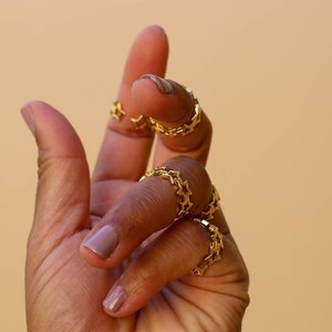 Dainty Ring, Star Gold ring, Statemente ring, Celestial ring, Stackable ring, Minimalistic rings, Dainty Gifted Ring, gifts for-her, wife