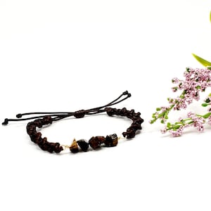 Tiger Eye Bracelet, Tiger eye Macrame Bracelet, Minimalist Bracelet, Delicate Tiger Eye Bracelet,Natural Stone Dainty Bracelet