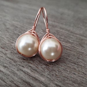 Pearl earring drops, large pearl earrings, Pearl earrings wedding bridesmaid, maid-of-honor gift, wedding pearls earrings, pearl ears