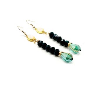 crystal earrings, druzy earrings, Gemstone Earrings, Gold Plated Dangle Drop Hook Earrings, minimaliste earrings, minimaliste earrings