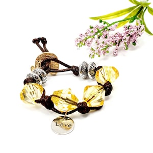 Leather bracelet, Bracelet for Women, Women&#39;s Leather Bracelet Boho Braided Leather Bracelet, braided leather womens gift bracelet