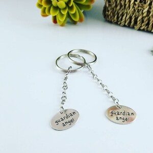 Angel Guardians Keychain, Guardian Angel Gift, Friendship Birthday Gift, guardian angel KeyChain, Sister Gift KeyChain, guardianangel