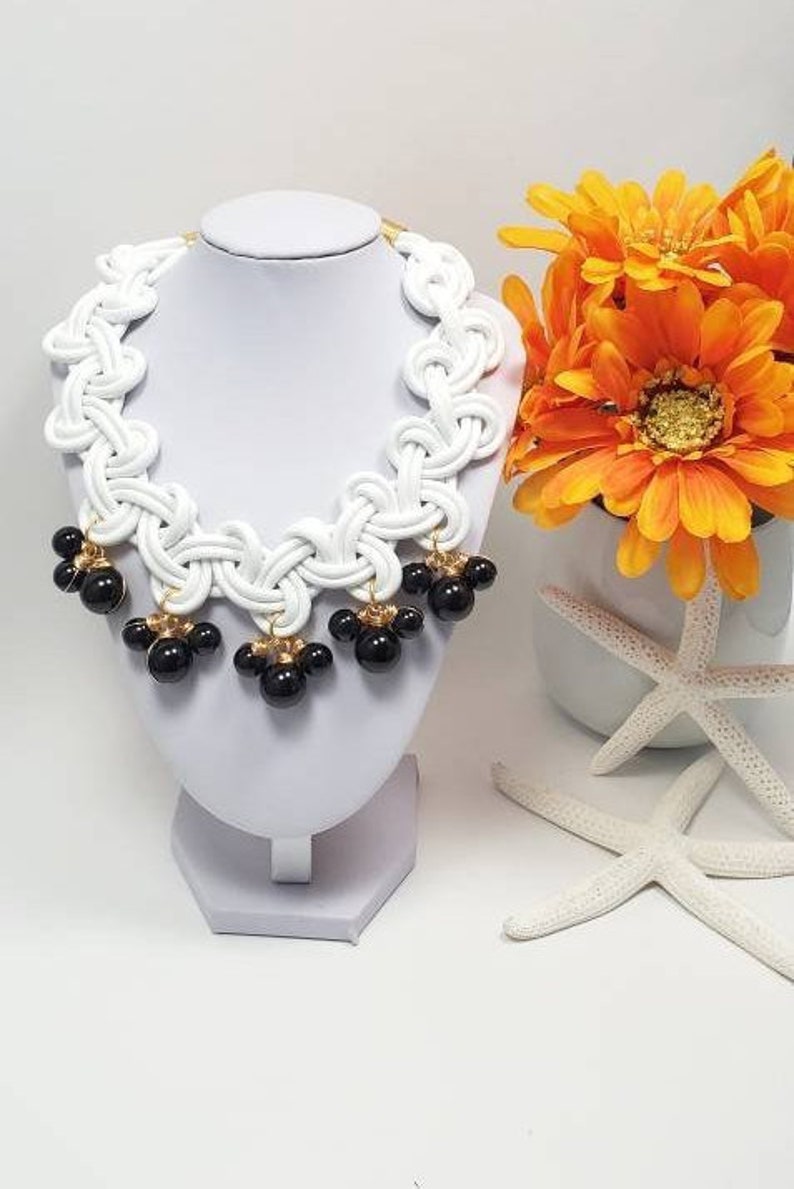 Handmade Necklace Pearl Necklace Mother Days Statement Necklace Women Gifts White Necklace Choker Necklace Multi-strand necklace
