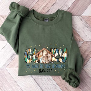 Pull de scène de la Nativité, Sweat-shirt de Noël chrétien, Chemise de la Nativité de Noël, Nativité de l’histoire vraie, Cadeaux de Noël religieux, Tee-shirt Jésus