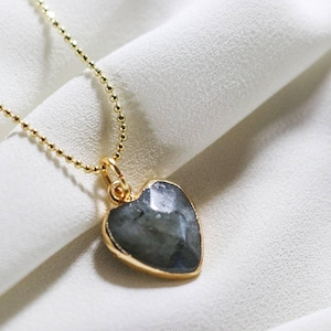 Heart Labradorite necklace pendant, Labradorite Stone Pendant,Healing Natural Stone Pendant Yoga Necklace, Energy Stone, Giftful valentines