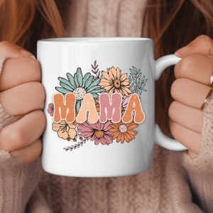 Mug for Mama, Flower Mama Mug, Gift for Mother, Birthday Mug for Mother, Mother&#39;s Day Gift, wildflower mug, new mama mug, gift for mom