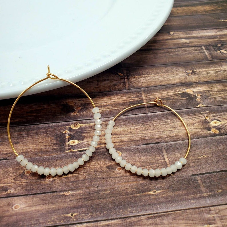Thin Gold Hoops Hoop Earrings With Charm Dainty Hoop Etsy