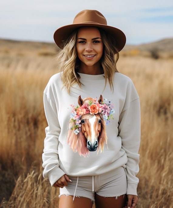 Horse sweatshirt womens hotsell
