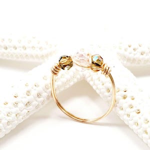 Wire wrapped crystal rings, Midi ring, Crystal Rings, Wire wrapped stone ring, Delicate Rings, midi ring, Thin Gold Rings, Promise Rings