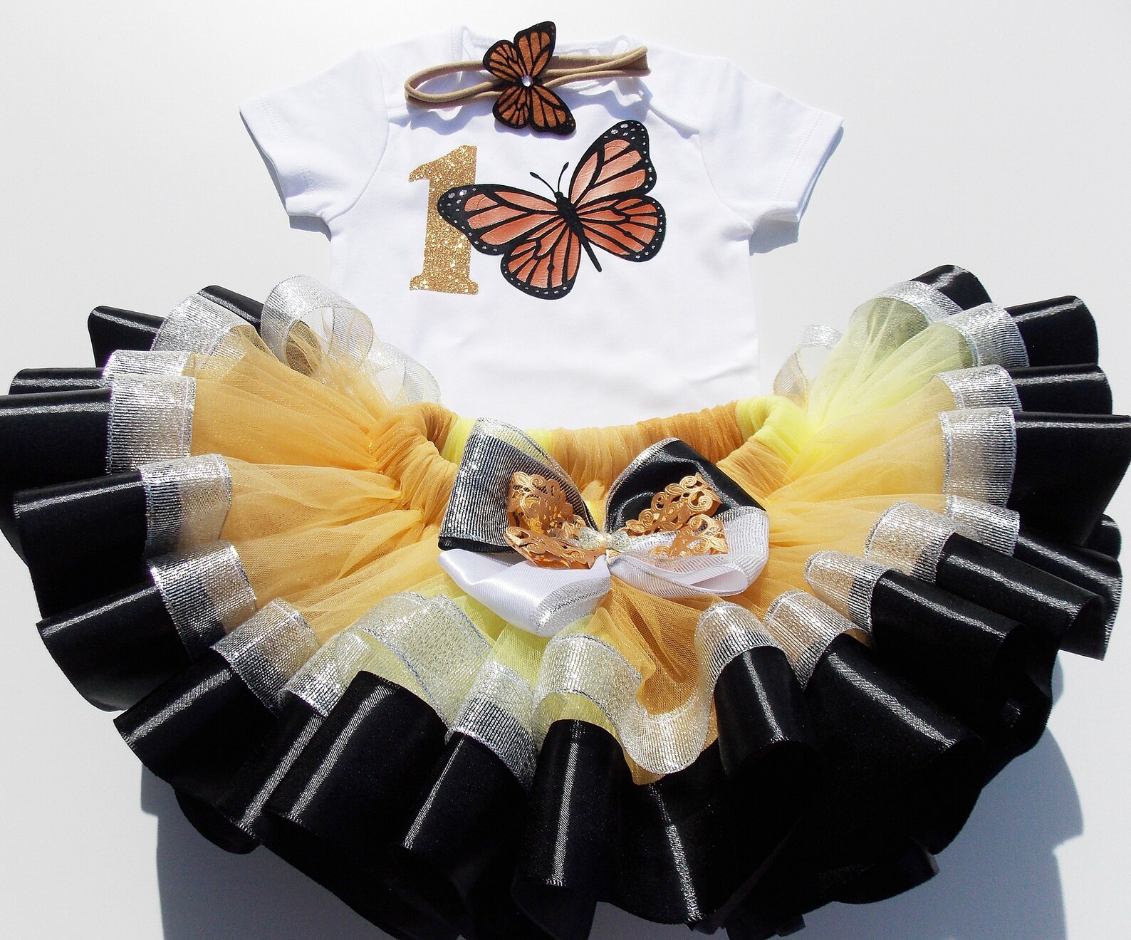 Monarch Butterfly Tutu Outfit Girls Butterfly Dress Toddler Etsy