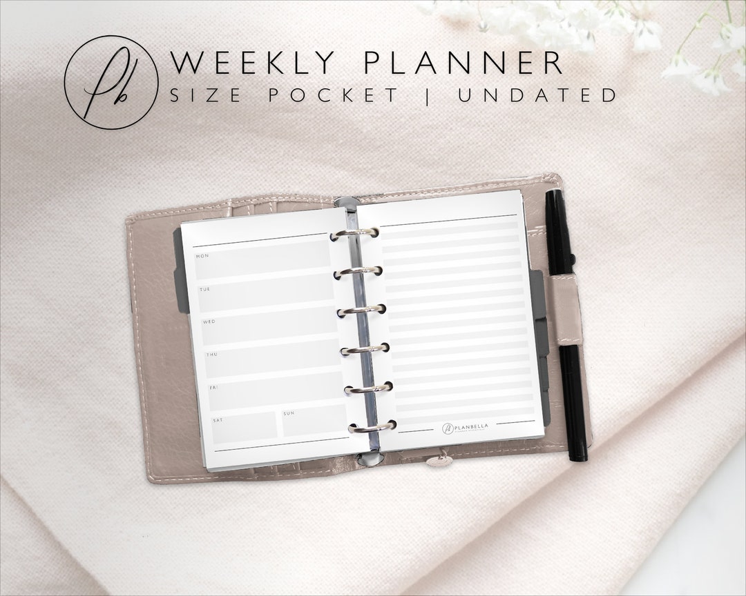 Pocket Weekly Planner | Printable Inserts | Filofax, Traveler's ...