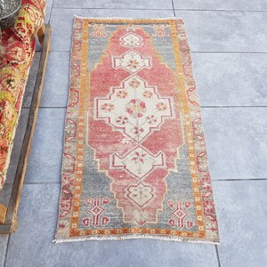 Small Turkish Rug, Farmhouse Decor, Rugs Oushak, 1&#39;6x3&#39;2 Ft, Ourdoor Rug, Bathroom Rug, Traditional Rug, Wool AArea Rug, Floor Rug, 100x50Cm