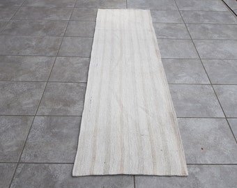 Decorative Hemp Rug, 2x6 bohemian Rug,  Nomadic Runner Hemp Rug, Striped Hemp Carpet, 2x6 Hallway Hemp Rug, Turkish Hemp Runner, 185x58 Cm