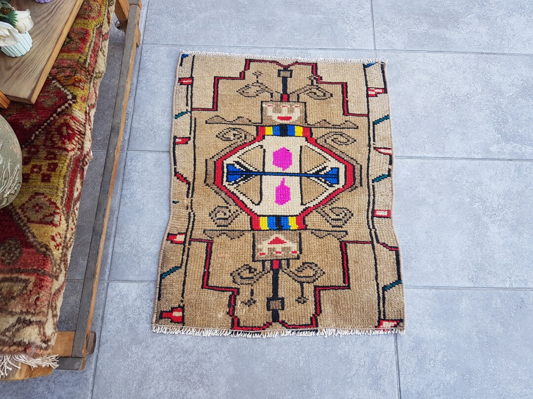 Traditional Aztec Rug, Nomadic Wool Rug, Bohemian Rug, Brown Red Rug, 1 ...