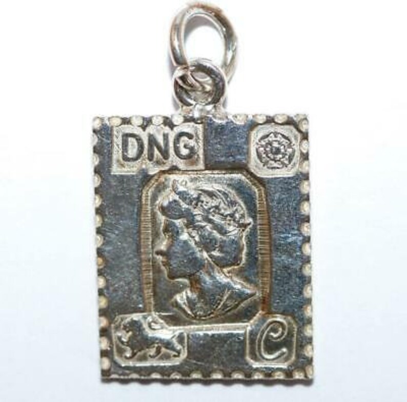 Rare Queen Elizabeth Jubilee 1977 Sterling Silver Ingot Vintage Charm by DNG