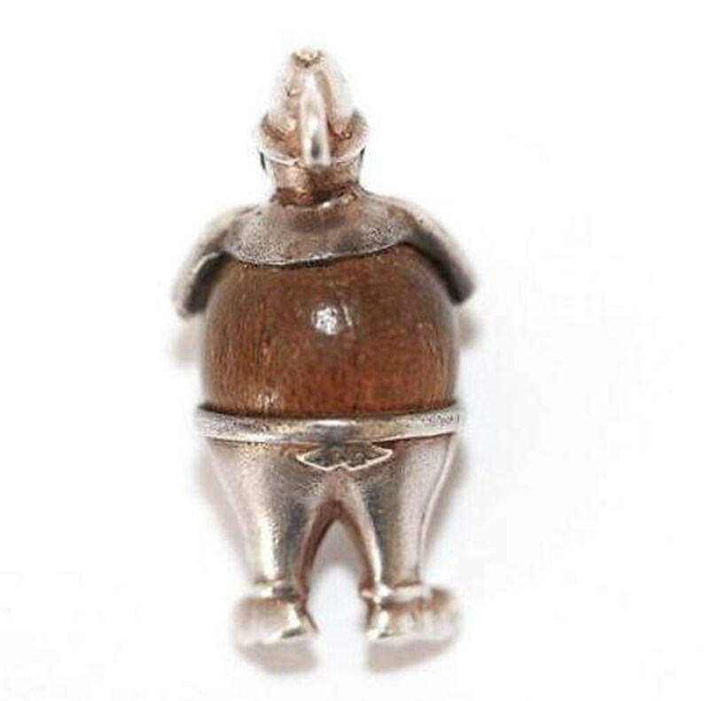 Rare Vintage Sterling Silver Bracelet Charm NUVO Policeman Bobby Touch Wood