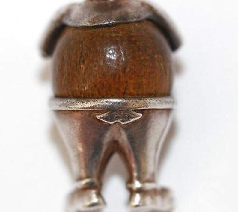 Rare Vintage Sterling Silver Bracelet Charm NUVO Policeman Bobby Touch Wood