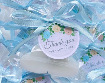 130pcs small soap favors, Bridal shower favors, Heart shape wedding favors, Small soaps with oatmeal/poppy seeds, Mini thank you party gifts