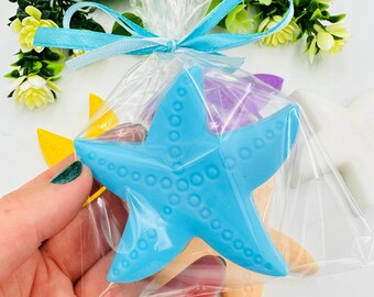 5pcs sea star soap favors, Starfish shape soap beach wedding favors, Nautical theme favors, Ocean baby shower favors, Swim party favors