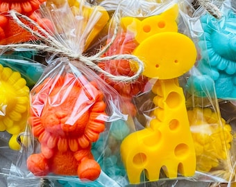 40pcs giraffe/lion soap favors, Safari themed birthday party decorations, Wild baby shower gifts, Savannah One birthday party souvenirs