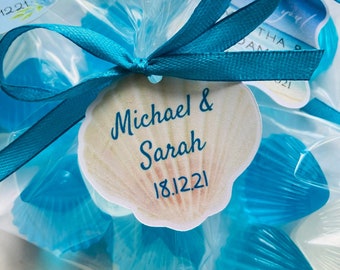 130sets sea shell soap, Blue beach wedding favors, Sea shells favor soaps for guests in bulk, Thank you gifts for guests in beach party