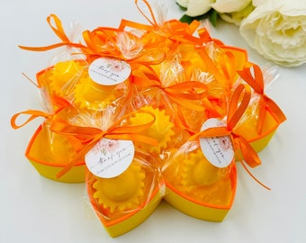 Sun shape tray with 40pcs Sun soap favors for Here come the Son baby shower Baptism soap favors Sunshine party ideas Yellow soap favors