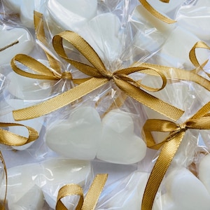 15 mini saponi alla lavanda, sapone bianco a forma di cuore, bomboniere nella foresta, piccole saponette fatte a mano, regali di ringraziamento per gli ospiti al baby shower