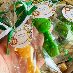 10 pezzi di saponette a forma di animale da safari per regali per gli ospiti del baby shower della giungla, saponette per bambini a forma di ippopotamo/leone/koala, saponette per feste di compleanno della savana
