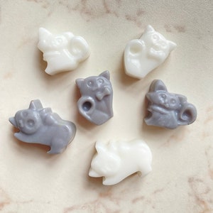 12pcs mini cat soap favors, Little kittens soap, Cat lover mini gifts, Kitties shape soap in bulk, Personalized party favors with tag