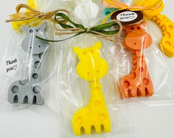 10pcs giraffe soap favors, Safari themed birthday party decorations, Wild one baby shower guest gifts, Savannah birthday party souvenirs