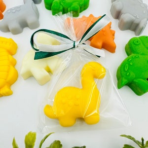 20 pezzi di saponette a forma di dinosauro, bomboniere per feste di compleanno con dinosauri giurassici, bomboniere per feste con saponette dell'era mesozoica, ricordi per gli ospiti del baby shower per bambini