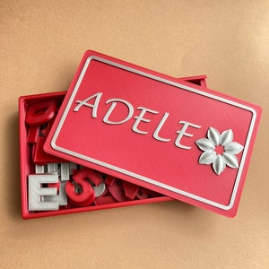Alfabeto magnético/números, Alfabeto en caja personalizada, Alfabeto de nombre personalizado, Alfabeto impreso en 3D, Regalo de 2º cumpleaños, Letras con imanes