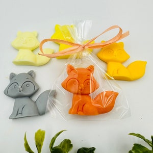 65 pezzi di saponette a forma di volpe, bomboniere per baby shower a tema foresta, souvenir a tema bosco, bomboniere con animali della foresta per il compleanno dei bambini, bomboniere con saponette sfuse