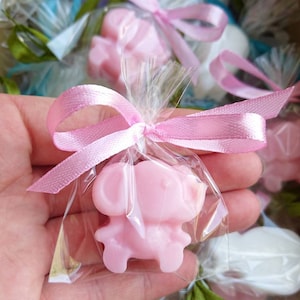20 saponi a forma di elefante rosa, regali per baby shower, bomboniere per la festa dell'elefante per rivelare il sesso del nascituro, bomboniere in stile animale, bomboniere per il primo compleanno degli ospiti