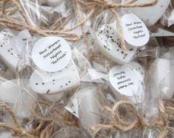 150pcs mini heart soap, Savon mariage, White soap lavender wedding/bridal shower favors, Thank you guest gifts, From my shower to yours soap