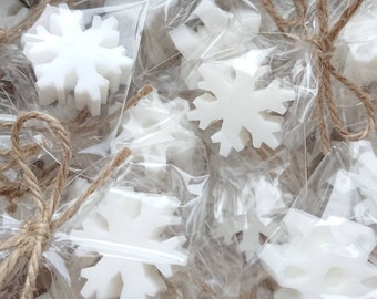 Mini saponi con fiocchi di neve da 40 pezzi, bomboniere per gli ospiti di Natale, piccoli saponi regalo per le vacanze, bomboniere per matrimoni invernali/addio al nubilato, bomboniere invernali del Paese delle Meraviglie