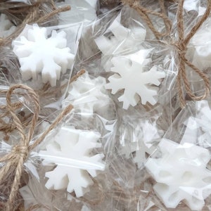 40pcs snowflake mini soaps, Christmas guest favors, Small holiday gift soaps, Winter wedding/bridal shower favors, Wonderland winter favors