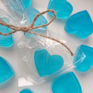 30 pièces de savon coeur bleu, cadeaux de mariage bleu azur, cadeaux de baby shower C'est un garçon, cadeaux de remerciement pour les invités du mariage, mini faveur révélatrice de genre
