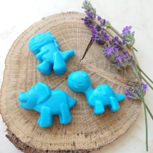 10pcs turquoise blue dinosaur soaps, It's a boy baby shower gifts, Gender reveal party favors, Boy 1st birthday favors, Dinosaur party gifts