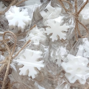 70pcs snowflake mini soaps, Christmas guest favors, Small holiday gift soaps, Winter wedding/bridal shower favors, Wonderland winter favors