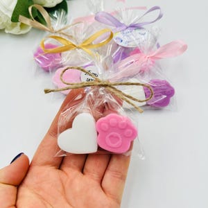 10 sacchetti di sapone a forma di zampa, souvenir per feste di compleanno di cuccioli, souvenir per feste di eroi delle zampe, ricordi per gli ospiti, impronte di zampe di cuccioli di cane, riempitivi per cestini, regali per bambini