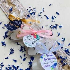 50pcs mini lavender fragrance soap, White heart soap wedding/bridal shower favors, Thank you guest gifts, From my shower to yours soap gifts image 3