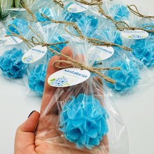 20 pezzi di saponette di ortensia, bomboniere floreali per baby shower, bomboniere per addio al nubilato costiero, regali per invitati a matrimoni estivi, bomboniere con saponette floreali, brunch nuziale